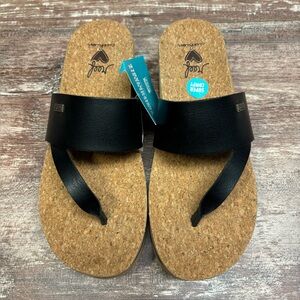 Reef | NWT Sunburst Hi Sandals Vacation Beach Black Cushion Comfort Size 8